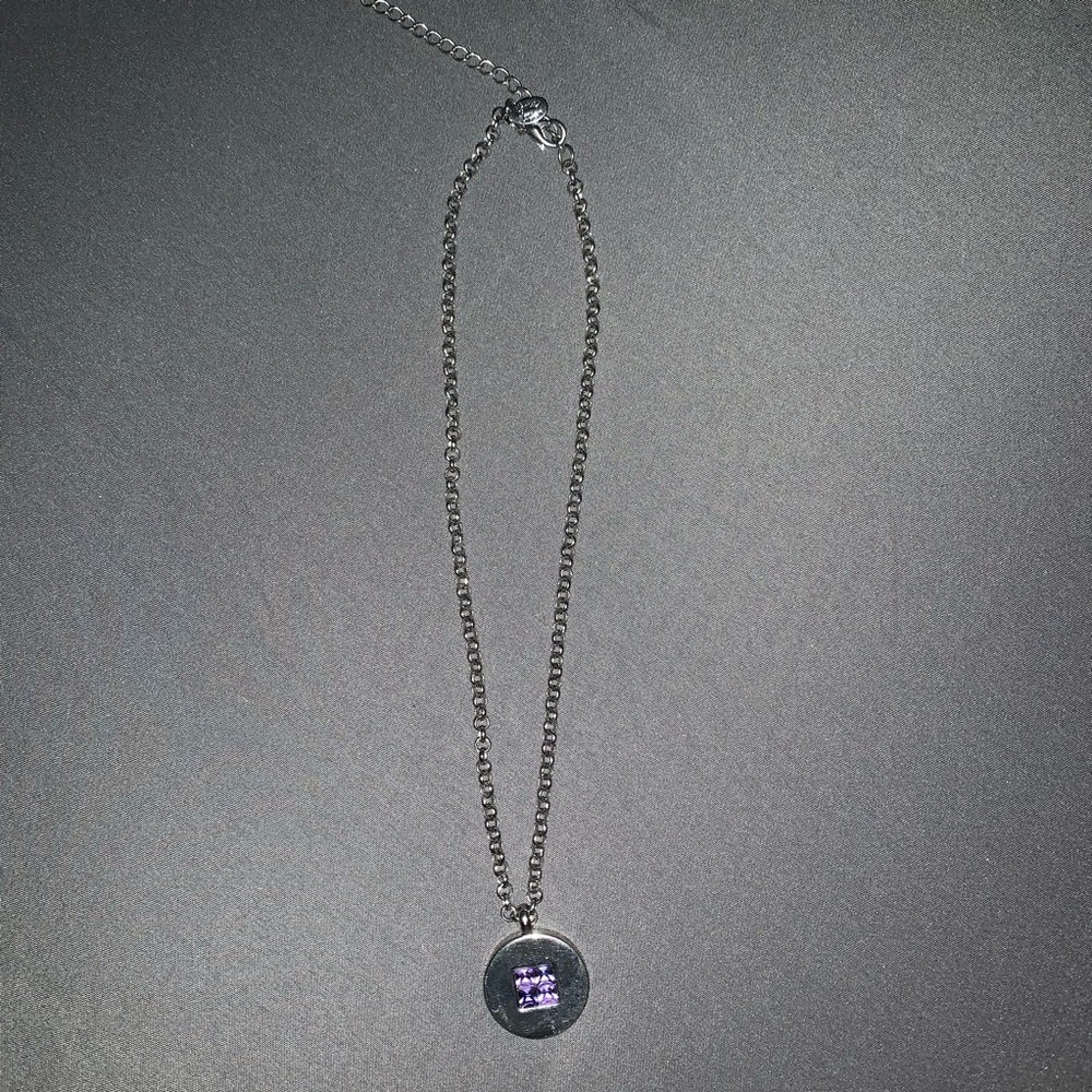 Purple Rhinestone Necklace - Picture 2 of 2